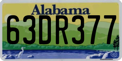AL license plate 63DR377