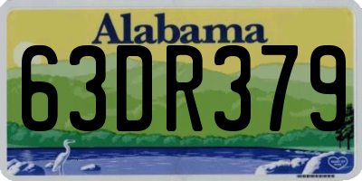 AL license plate 63DR379