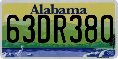 AL license plate 63DR380