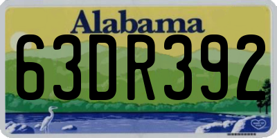 AL license plate 63DR392
