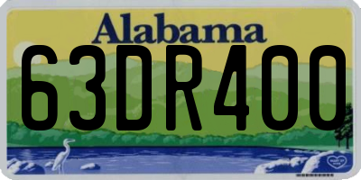 AL license plate 63DR400