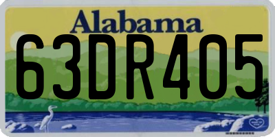 AL license plate 63DR405