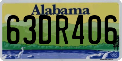 AL license plate 63DR406