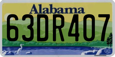 AL license plate 63DR407