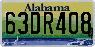 AL license plate 63DR408