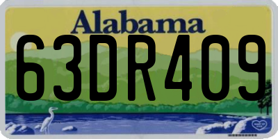 AL license plate 63DR409