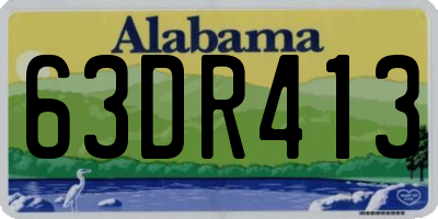 AL license plate 63DR413