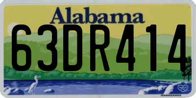 AL license plate 63DR414