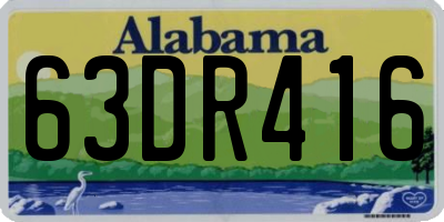 AL license plate 63DR416