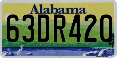AL license plate 63DR420