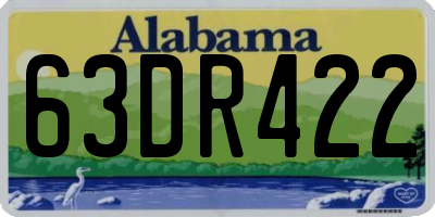 AL license plate 63DR422
