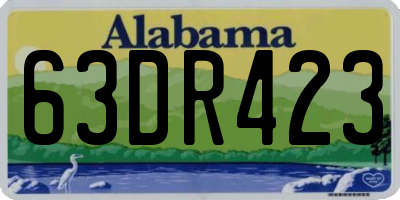 AL license plate 63DR423