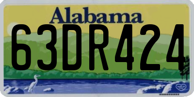 AL license plate 63DR424