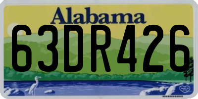 AL license plate 63DR426