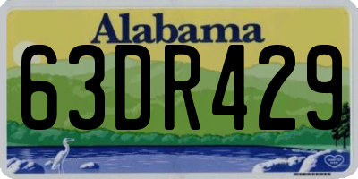 AL license plate 63DR429