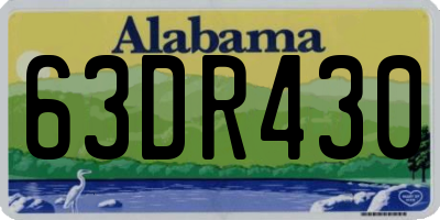 AL license plate 63DR430
