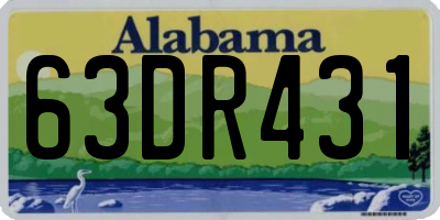 AL license plate 63DR431