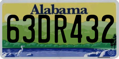 AL license plate 63DR432