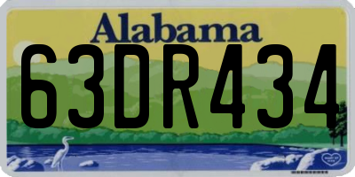 AL license plate 63DR434