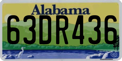 AL license plate 63DR436