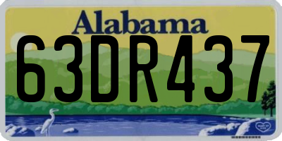 AL license plate 63DR437