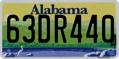 AL license plate 63DR440