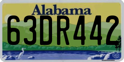 AL license plate 63DR442