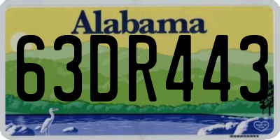 AL license plate 63DR443