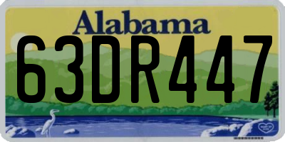 AL license plate 63DR447