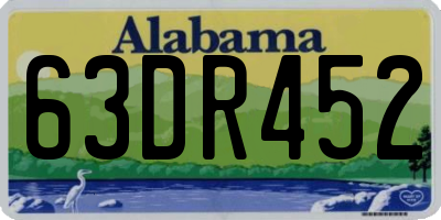 AL license plate 63DR452