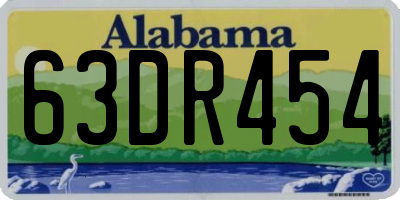 AL license plate 63DR454