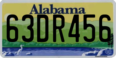 AL license plate 63DR456