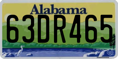 AL license plate 63DR465