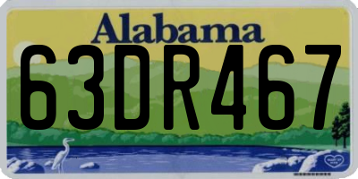 AL license plate 63DR467