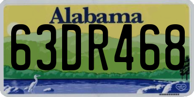 AL license plate 63DR468