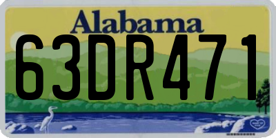 AL license plate 63DR471