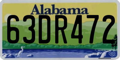AL license plate 63DR472