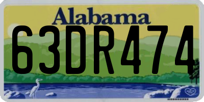 AL license plate 63DR474