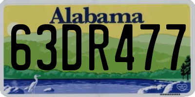 AL license plate 63DR477
