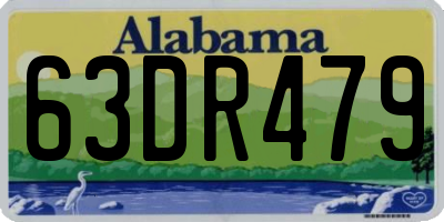 AL license plate 63DR479