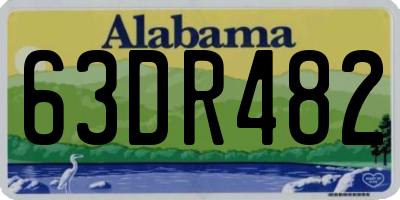 AL license plate 63DR482