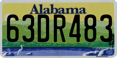 AL license plate 63DR483