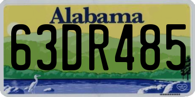 AL license plate 63DR485