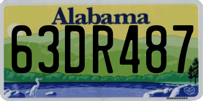 AL license plate 63DR487