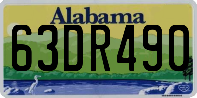 AL license plate 63DR490