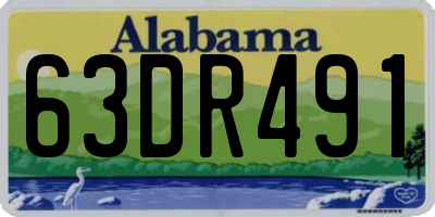AL license plate 63DR491