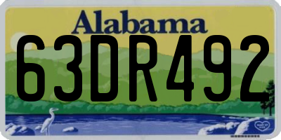 AL license plate 63DR492