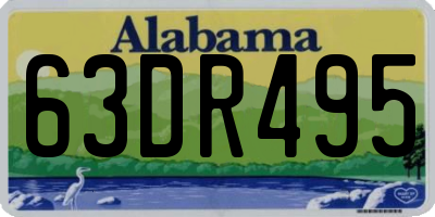 AL license plate 63DR495