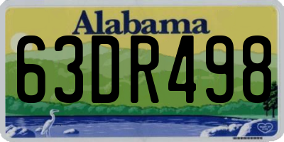 AL license plate 63DR498