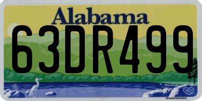 AL license plate 63DR499